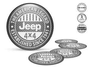 Jeep Adesivi su Cerchi Stile Cupola Epossidica